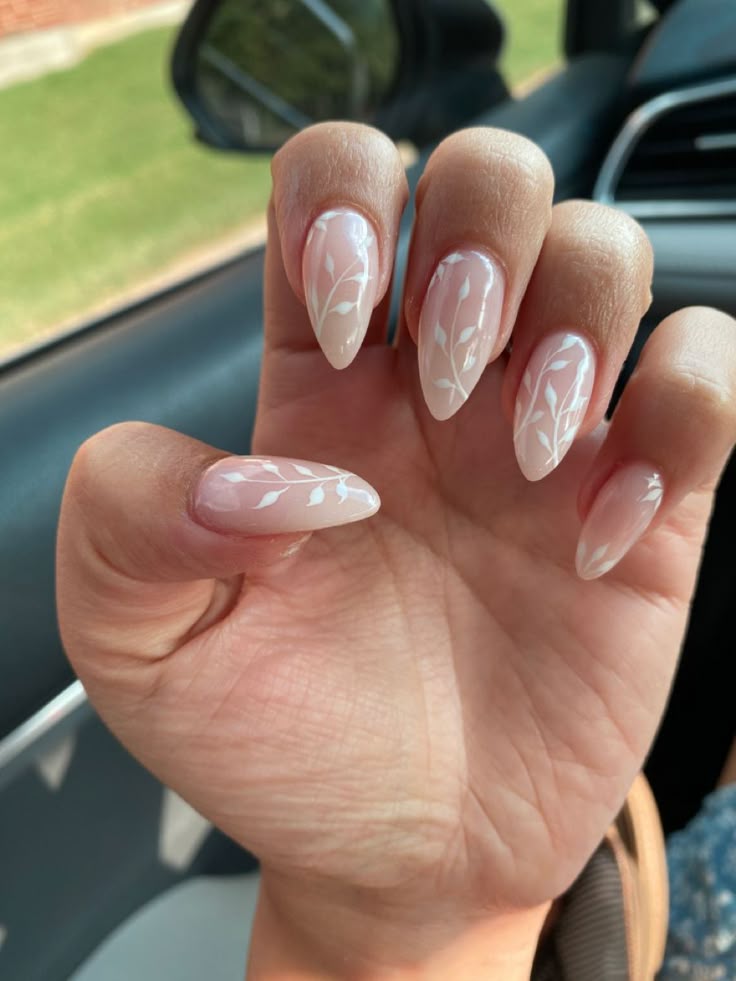 White floral design