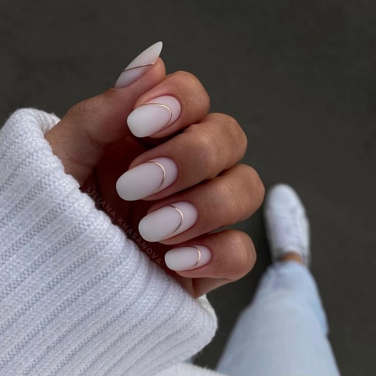 Matte White Nails
