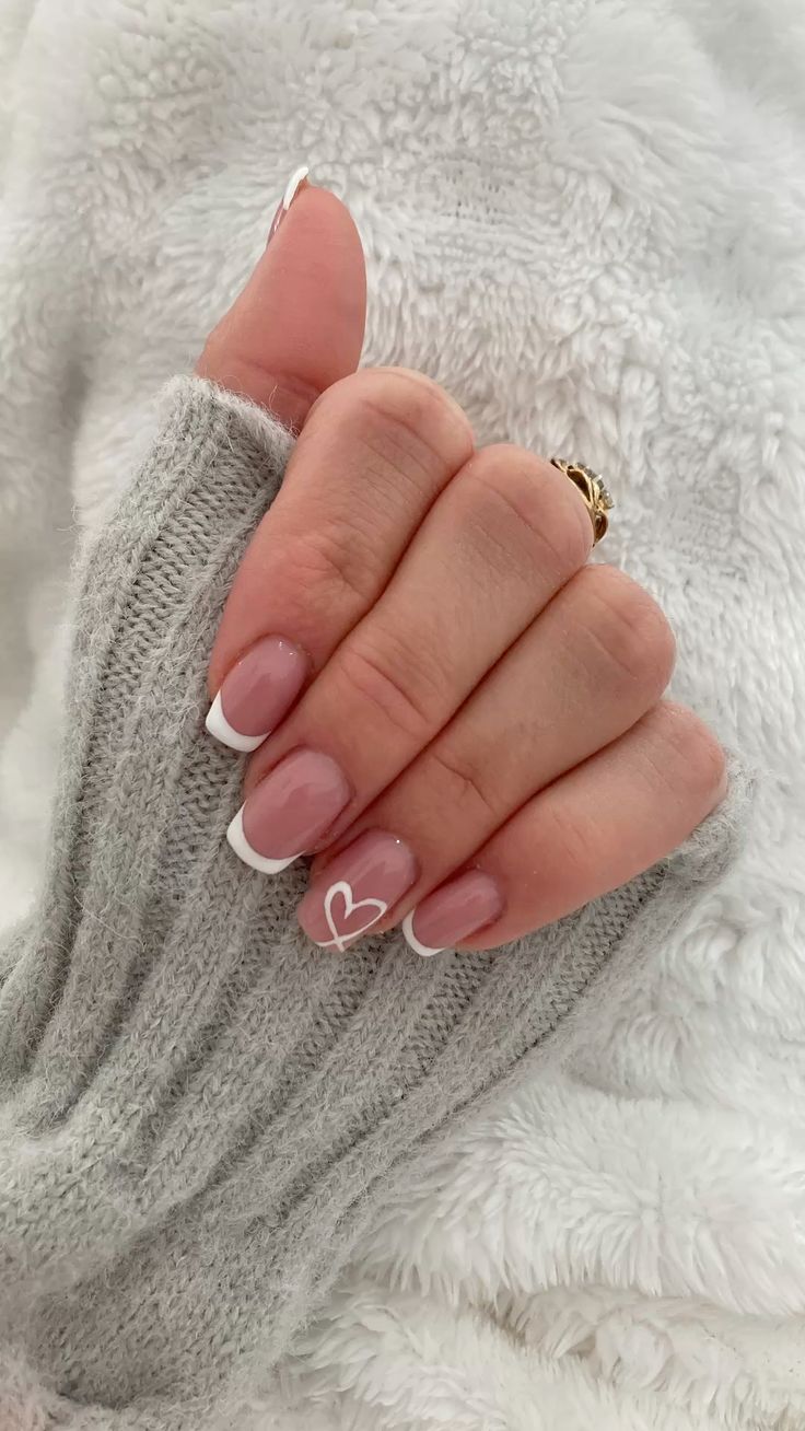 Classic French white nail